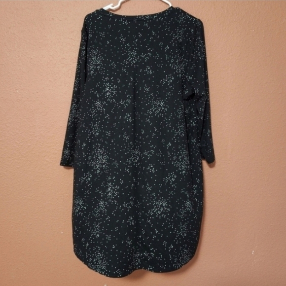 Lane Bryant Soft Black Dot Twist Knot Hi Lo Hem Plus Size 14 - Picture 4 of 4